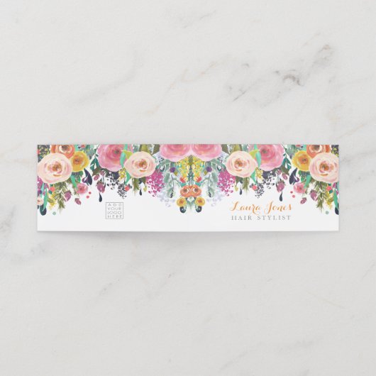 絵を描フローラ美容師アポイントメント折り曲げ 予約カード (外部開封)