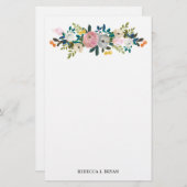 絵を描フローラ開花春ガーデンガーランド 便箋 (正面/裏面)