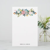 絵を描フローラ開花春ガーデンガーランド 便箋 (スタンド正面)