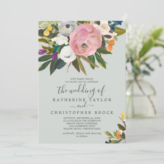 絵を描フローラ |モノグラ結婚ムの 招待状 (スタンド正面)