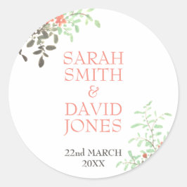 絵を描フローラ ラウンドシール