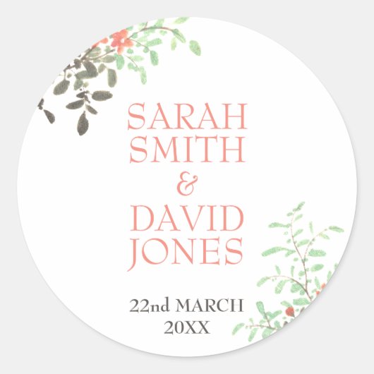 絵を描フローラ ラウンドシール (正面)