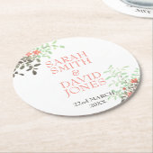 絵を描フローラ ラウンドペーパーコースター (アングル)