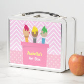 絵を描ブカラフルシのアーティストアートボックスガールズ名 メタルランチボックス (インサイチュ)