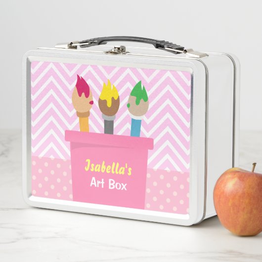 絵を描ブカラフルシのアーティストアートボックスガールズ名 メタルランチボックス (インサイチュ)