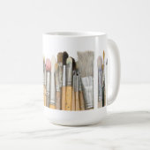 絵を描ブブラシ コーヒーマグカップ (正面右)
