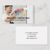 絵を描ブラシのロゴ |作業者絵画の壁 名刺 (正面/裏面)