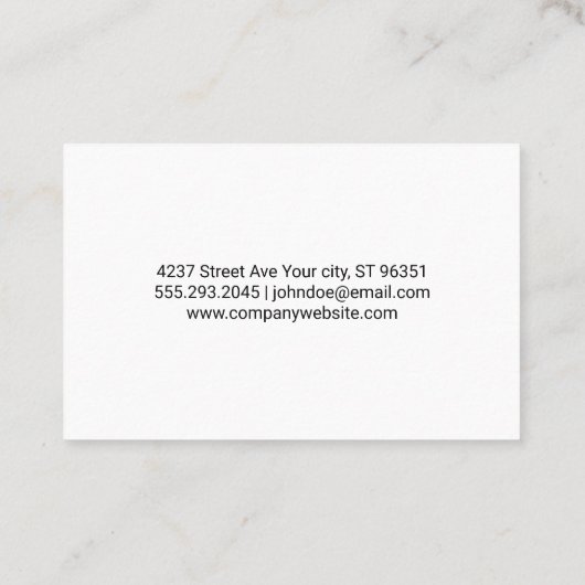 絵を描ブラシのロゴ | 芸術的 名刺 (裏面)