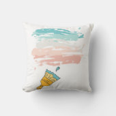 絵を描ブラシ クッション (正面)