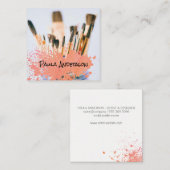 絵を描ブラシ |スパッタ |芸術的 | スクエア名刺 (正面/裏面)