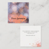 絵を描ブラシ | ヘッター | 《写真》ぼけ味 | フォトグラフィー スクエア名刺 (正面/裏面)