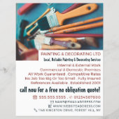 絵を描ブラシ，ペインター&デコレータ広告ー チラシ (正面)