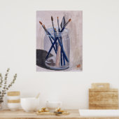 絵を描ブラシ ポスター (キッチン)