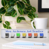 絵を描ブラシPersonalize Desk Nameプレート デスクネームプレート