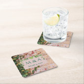 絵を描ブリッ結婚ク スクエアペーパーコースター (インサイチュ)