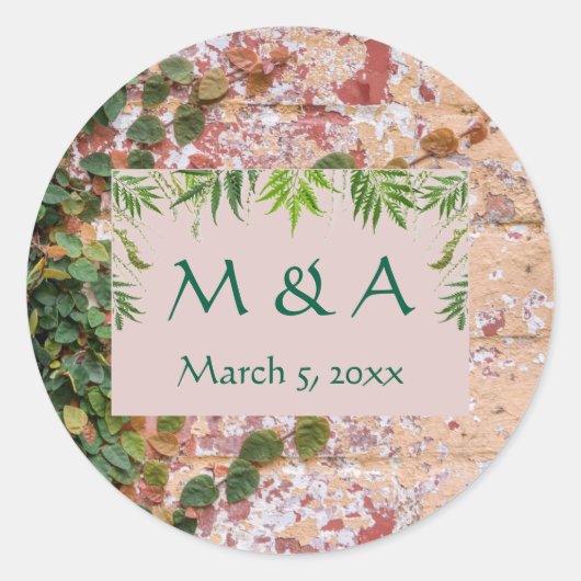 絵を描ブリッ結婚ク ラウンドシール (正面)