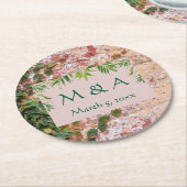 絵を描ブリッ結婚ク ラウンドペーパーコースター (アングル)