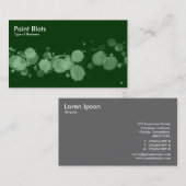 絵を描ブロット – 濃い緑の濃い緑 名刺 (正面/裏面)