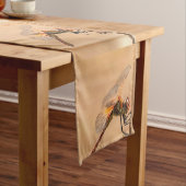 絵を描ベージュ色 ショートテーブルランナー (インサイチュ)