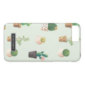 絵を描ポットとサボテン模様 Case-Mate iPhoneケース (裏面(横))