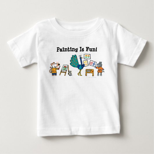 絵を描メイジーと! ベビーTシャツ (正面)