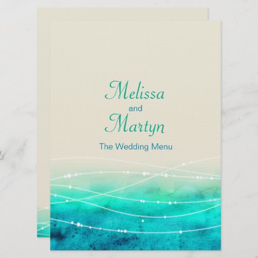 絵を描モダンのメニューを結婚取り除く メニュー (正面/裏面)