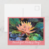 絵を描モダンの、水Lillie。 ポストカード (正面/裏面)