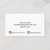 絵を描モダンサロン爪、 ネイルヘアメイクアップ 名刺 (裏面)