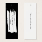 絵を描モダン線の白黒つるラベル (正面&裏面)