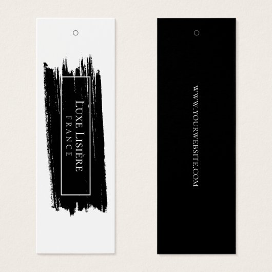 絵を描モダン線の白黒つるラベル (正面&裏面)