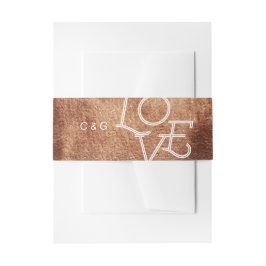 絵を描モダン銅シンプル結婚色 招待状ベリーバンド