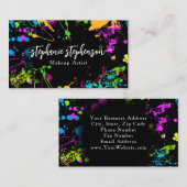 絵を描モダンArt Make Upネイルアーティスト 名刺 (正面/裏面)