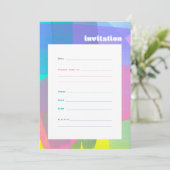 絵を描レイヤーのフラット招待状 招待状 (スタンド正面)