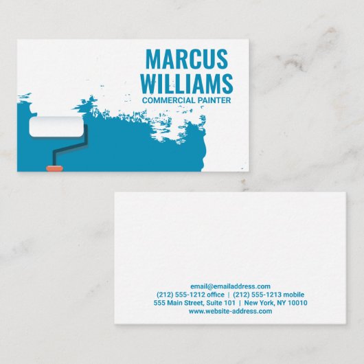 絵を描ローラブルー絵を描 名刺 (正面/裏面)