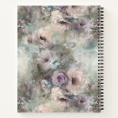 絵を描ヴィンテージバラフローラルパターンモノグラム ノートブック (裏面)