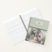 絵を描ヴィンテージバラフローラルパターンモノグラム ノートブック (内部)