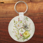絵を描ヴィンテージ花花花花束脚本5 キーホルダー (正面)