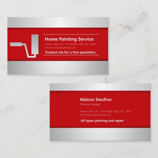 絵を描ー・カード・テンプレート 名刺 (正面/裏面)