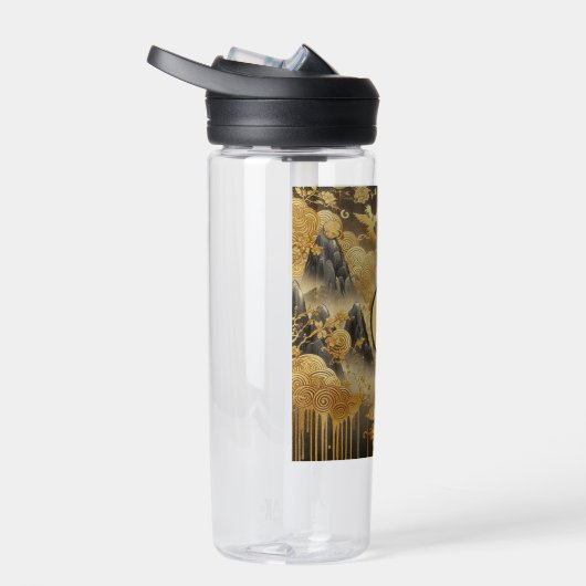 絵を描中国のフェイク金の滴モノグラムのり ウォーターボトル (右面)