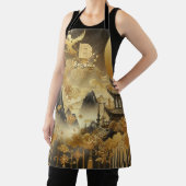 絵を描中国のフェイク金の滴モノグラムのり エプロン (インサイチュ)