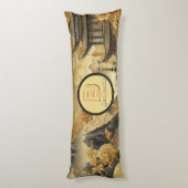 絵を描中国のフェイク金の滴モノグラムのり ボディピロー (裏面 (縦))