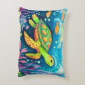 絵を描亀 アクセントクッション (裏面(縦))