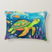 絵を描亀 アクセントクッション (裏面)