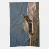 絵を描亀 キッチンタオル (縦)