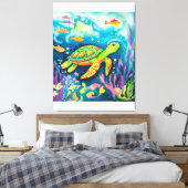 絵を描亀 キャンバスプリント (インサイチュ (寝室))