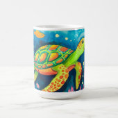 絵を描亀 コーヒーマグカップ (中央)