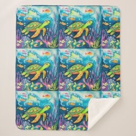 絵を描亀 シェルパブランケット