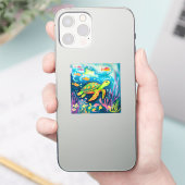 絵を描亀 シール (スマートフォン)