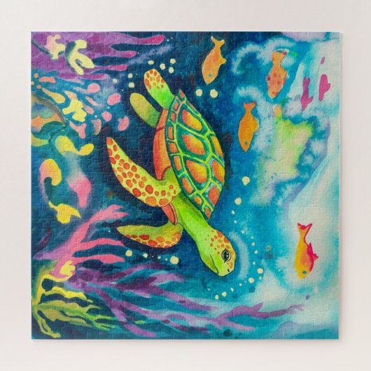 絵を描亀 ジグソーパズル (横)