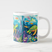 絵を描亀 ジャンボコーヒーマグカップ (右)